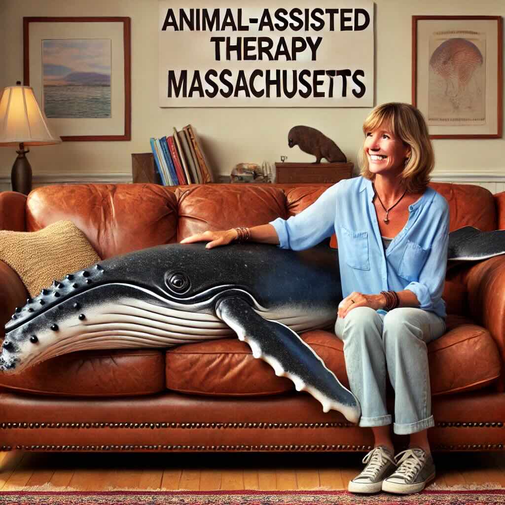 animal assisted therapy with a whale in Massachusetts
