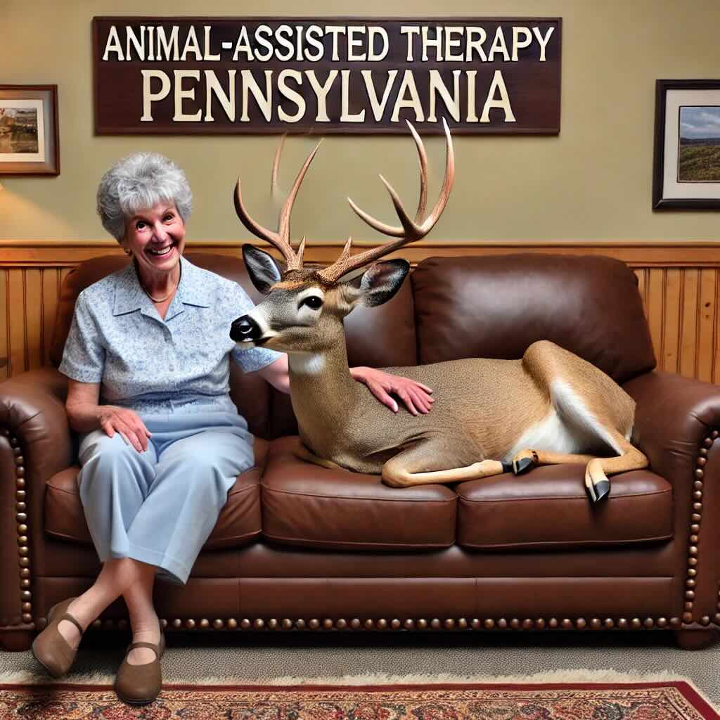 animal assisted therapy with a deer in Pennsylvania