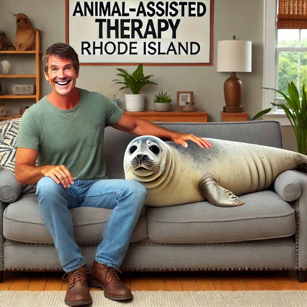animal assisted therapy with a seal in Rhode Island