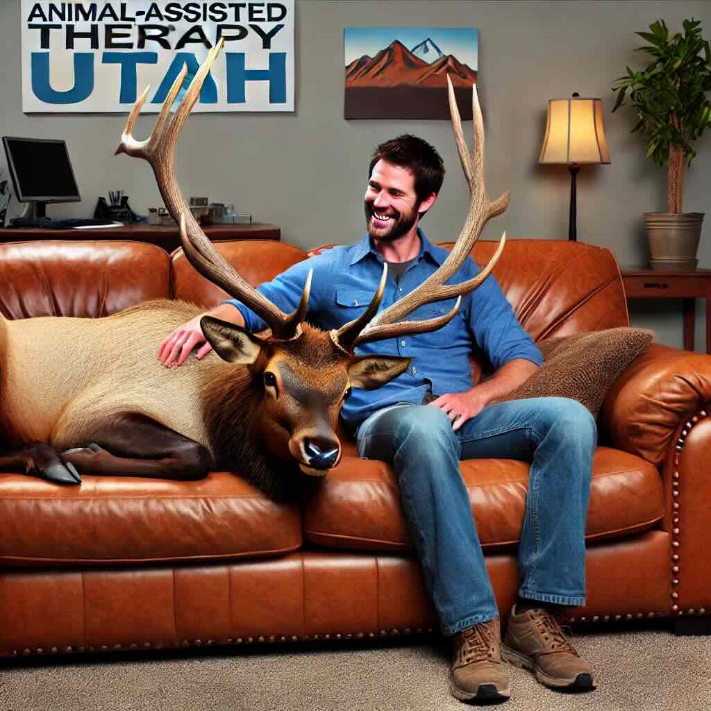 animal assisted therapy with a elk in Utah