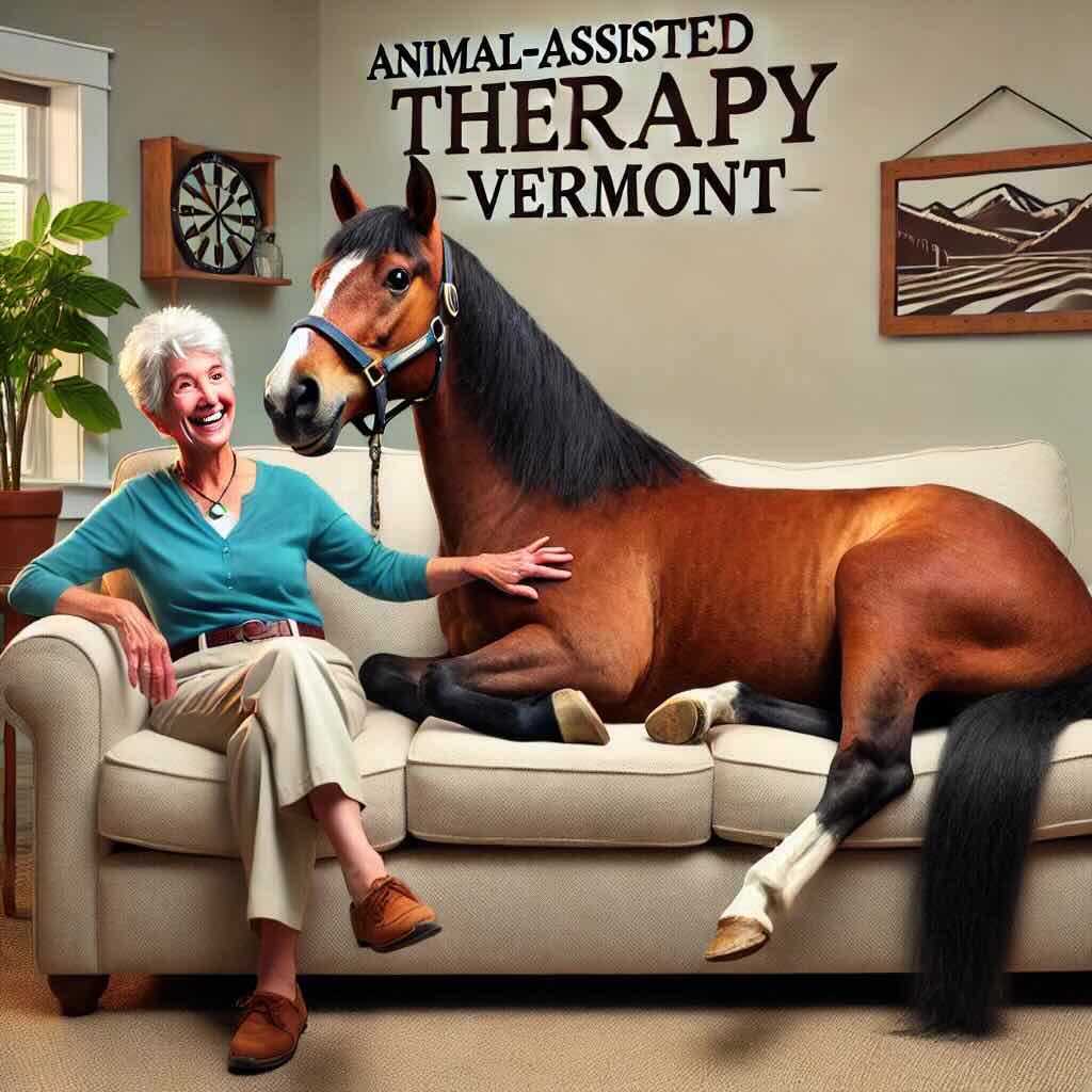 animal assisted therapy with a horse in Vermont