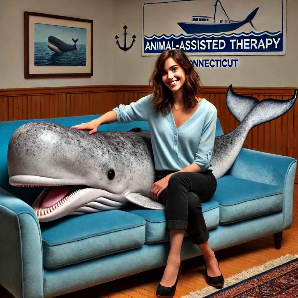 animal assisted therapy with a whale in Connecticut