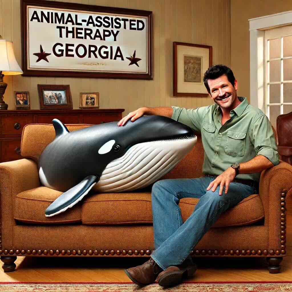 animal assisted therapy with a whale in georgia